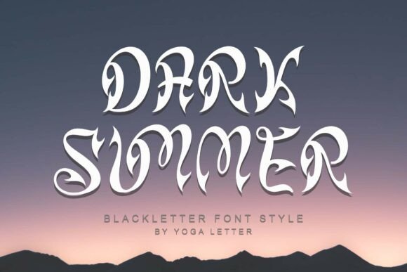 Dark Summer Font for Makers