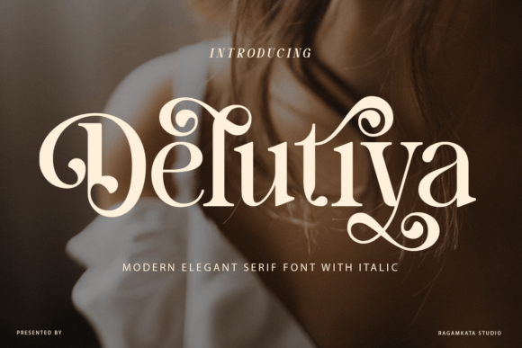 Delutiya Typeface: Elevating Brand Identity with Modern Serif Fonts