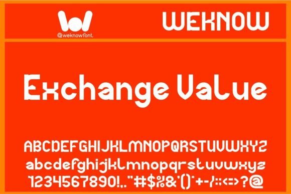 Exchange Value Font for Crafters
