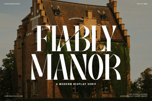 Fiably Manor: A Modern Serif Font for Elegant Branding