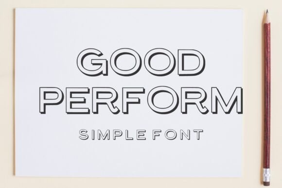 Good Perform: A Playful Display Font for Editors