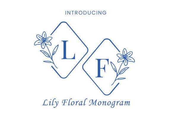 Lily Floral Monogram: A Decorative Font for Makers