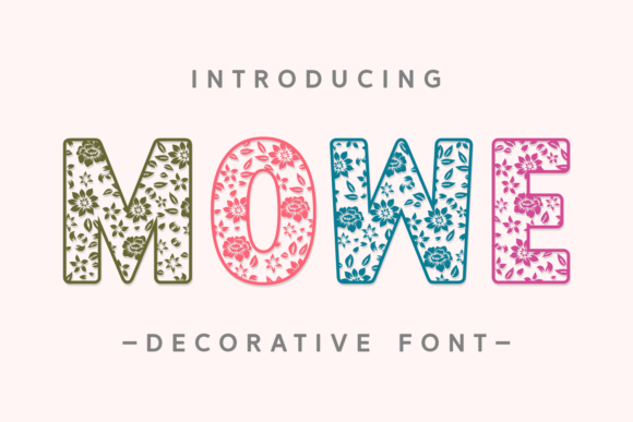 Mowe: A Floral Typeface for Editorial Design