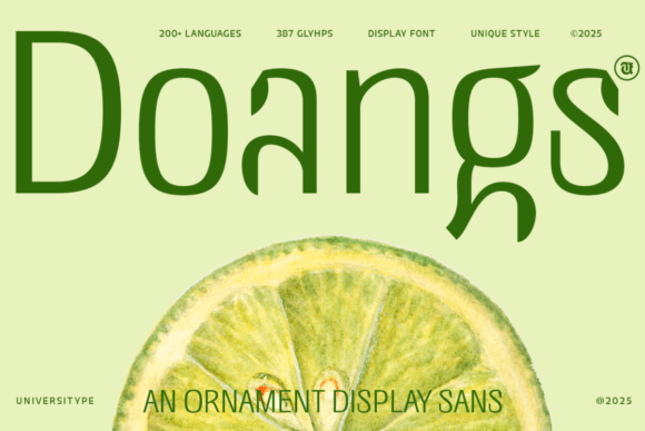 Ut Doangs: A Bold Display Font for Branding